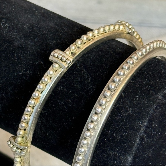Vintage 1970’s Oscar de la Renta Bangle Bracelet Set. Antique look. Weighs‎ 2oz. - Picture 3 of 8